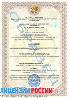 Образец разрешение Лыткарино Сертификат ISO 50001